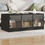 Mesa de centro con puertas de vidrio negra 102x50x42 cm de , Mesas de centro - Ref: Foro24-836414, Precio: 79,96 €, Descuento: %