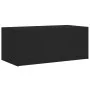 Coffee table with black glass doors 102x50x42 cm by , Coffee table - Ref: Foro24-836414, Price: 79,06 €, Discount: %