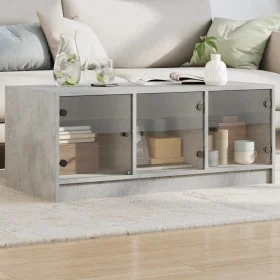Couchtisch mit Glastüren aus Beton 102x50x42 cm von , Couchtisch - Ref: Foro24-836416, Preis: 77,79 €, Rabatt: %