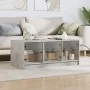 Mesa de centro con puertas de vidrio grs hormigón 102x50x42 cm de , Mesas de centro - Ref: Foro24-836416, Precio: 77,79 €, De...