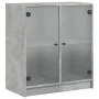 Auxiliary cupboard with concrete gray glass doors 68x37x75.5 cm by , Sideboards - Ref: Foro24-836423, Price: 68,68 €, Discoun...