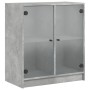 Beistellschrank mit betongrauen Glastüren 68x37x75,5 cm von , Sideboards - Ref: Foro24-836423, Preis: 69,53 €, Rabatt: %