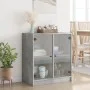 Auxiliary cupboard with concrete gray glass doors 68x37x75.5 cm by , Sideboards - Ref: Foro24-836423, Price: 68,68 €, Discoun...