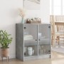 Beistellschrank mit betongrauen Glastüren 68x37x75,5 cm von , Sideboards - Ref: Foro24-836423, Preis: 69,53 €, Rabatt: %