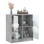 Beistellschrank mit betongrauen Glastüren 68x37x75,5 cm von , Sideboards - Ref: Foro24-836423, Preis: 69,53 €, Rabatt: %
