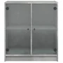 Auxiliary cupboard with concrete gray glass doors 68x37x75.5 cm by , Sideboards - Ref: Foro24-836423, Price: 68,68 €, Discoun...