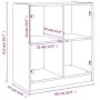 Armario auxiliar puertas de vidrio gris hormigón 68x37x75,5 cm de , Aparadores - Ref: Foro24-836423, Precio: 68,68 €, Descuen...