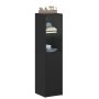 Aparador con puerta de vidrio negro 35x37x142 cm de , Aparadores - Ref: Foro24-836442, Precio: 92,42 €, Descuento: %