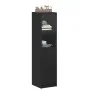 Aparador con puerta de vidrio negro 35x37x142 cm de , Aparadores - Ref: Foro24-836442, Precio: 87,93 €, Descuento: %