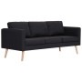 Sofá de 3 plazas de tela negro de vidaXL, Sofás - Ref: Foro24-281360, Precio: 344,17 €