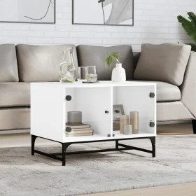 Couchtisch mit weißen Glastüren 68,5x50x50 cm von , Couchtisch - Ref: Foro24-836539, Preis: 49,36 €, Rabatt: %