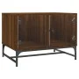 Mesa de centro con puertas de vidrio marrón roble 68,5x50x50 cm de , Mesas de centro - Ref: Foro24-836545, Precio: 49,36 €, D...