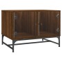 Mesa de centro con puertas de vidrio marrón roble 68,5x50x50 cm de , Mesas de centro - Ref: Foro24-836545, Precio: 49,79 €, D...