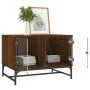 Mesa de centro con puertas de vidrio marrón roble 68,5x50x50 cm de , Mesas de centro - Ref: Foro24-836545, Precio: 49,36 €, D...
