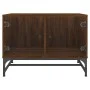 Coffee table with oak brown glass doors 68.5x50x50 cm by , Coffee table - Ref: Foro24-836545, Price: 49,79 €, Discount: %