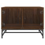 Couchtisch mit eichenbraunen Glastüren 68,5x50x50 cm von , Couchtisch - Ref: Foro24-836545, Preis: 49,79 €, Rabatt: %