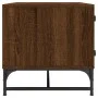 Mesa de centro con puertas de vidrio marrón roble 68,5x50x50 cm de , Mesas de centro - Ref: Foro24-836545, Precio: 49,36 €, D...