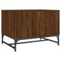 Mesa de centro con puertas de vidrio marrón roble 68,5x50x50 cm de , Mesas de centro - Ref: Foro24-836545, Precio: 49,36 €, D...