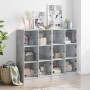 Shelving unit with gray engineered wood doors 136x37x109 cm by , Bookcases and shelves - Ref: Foro24-3206513, Price: 223,84 €...