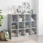 Shelving unit with gray engineered wood doors 136x37x109 cm by , Bookcases and shelves - Ref: Foro24-3206513, Price: 221,13 €...
