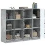 Shelving unit with gray engineered wood doors 136x37x109 cm by , Bookcases and shelves - Ref: Foro24-3206513, Price: 221,13 €...