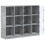Shelving unit with gray engineered wood doors 136x37x109 cm by , Bookcases and shelves - Ref: Foro24-3206513, Price: 223,84 €...