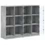 Shelving unit with gray engineered wood doors 136x37x109 cm by , Bookcases and shelves - Ref: Foro24-3206513, Price: 221,13 €...