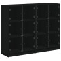Schwarzes Regal aus Holzwerkstoff mit Türen, 136 x 37 x 109 cm von , Bücherregale und Regale - Ref: Foro24-3206511, Preis: 22...