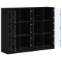 Schwarzes Regal aus Holzwerkstoff mit Türen, 136 x 37 x 109 cm von , Bücherregale und Regale - Ref: Foro24-3206511, Preis: 22...