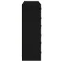 Black engineered wood shelving unit with doors 136x37x109 cm by , Bookcases and shelves - Ref: Foro24-3206511, Price: 227,18 ...