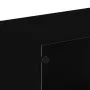 Black engineered wood shelving unit with doors 136x37x109 cm by , Bookcases and shelves - Ref: Foro24-3206511, Price: 227,18 ...