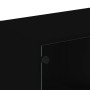 Schwarzes Regal aus Holzwerkstoff mit Türen, 136 x 37 x 109 cm von , Bücherregale und Regale - Ref: Foro24-3206511, Preis: 22...