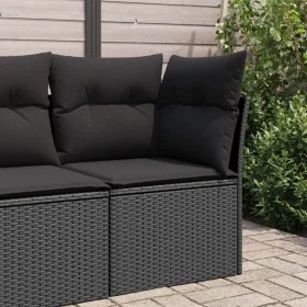 Garten-Ecksofa mit schwarzen synthetischen Rattankissen von , Outdoor-Sofas - Ref: Foro24-365962, Preis: 94,20 €, Rabatt: %