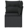 Garten-Ecksofa mit schwarzen synthetischen Rattankissen von , Outdoor-Sofas - Ref: Foro24-365962, Preis: 88,58 €, Rabatt: %