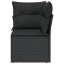 Garten-Ecksofa mit schwarzen synthetischen Rattankissen von , Outdoor-Sofas - Ref: Foro24-365962, Preis: 94,31 €, Rabatt: %