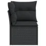 Garden corner sofa with black synthetic rattan cushions by , Outdoor sofas - Ref: Foro24-365962, Price: 94,20 €, Discount: %