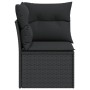 Garten-Ecksofa mit schwarzen synthetischen Rattankissen von , Outdoor-Sofas - Ref: Foro24-365962, Preis: 88,58 €, Rabatt: %