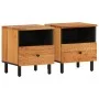 Mesitas de noche 2 uds madera maciza de acacia 40x33x46 cm de , Mesitas de noche - Ref: Foro24-356862, Precio: 74,44 €, Descu...