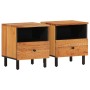 Nachttische 2 Stück aus massivem Akazienholz 40x33x46 cm von , Nachttische - Ref: Foro24-356862, Preis: 75,12 €, Rabatt: %
