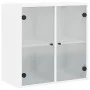 Wandschrank mit weißen Glastüren 68x37x68,5 cm von , Schließfächer und Lagerschränke - Ref: Foro24-836490, Preis: 74,32 €, Ra...