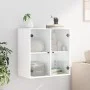 Wandschrank mit weißen Glastüren 68x37x68,5 cm von , Schließfächer und Lagerschränke - Ref: Foro24-836490, Preis: 74,32 €, Ra...