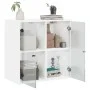 Wandschrank mit weißen Glastüren 68x37x68,5 cm von , Schließfächer und Lagerschränke - Ref: Foro24-836490, Preis: 74,32 €, Ra...