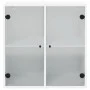 Wandschrank mit weißen Glastüren 68x37x68,5 cm von , Schließfächer und Lagerschränke - Ref: Foro24-836490, Preis: 74,32 €, Ra...
