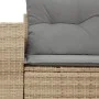 2-seater garden sofa with cushions, beige synthetic rattan by , Outdoor sofas - Ref: Foro24-366106, Price: 190,39 €, Discount: %