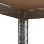5-stöckiges Eckregal aus Sperrholz und silbernem Stahl von vidaXL, Industrieregale - Ref: Foro24-144264, Preis: 80,03 €, Raba...