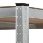 5-stöckiges Eckregal aus Sperrholz und silbernem Stahl von vidaXL, Industrieregale - Ref: Foro24-144264, Preis: 80,03 €, Raba...