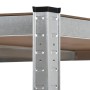 5-stöckiges Eckregal aus Sperrholz und silbernem Stahl von vidaXL, Industrieregale - Ref: Foro24-144264, Preis: 81,12 €, Raba...
