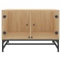 Couchtisch mit Glastüren Sonoma-Eiche 68,5x50x50 cm von , Couchtisch - Ref: Foro24-836541, Preis: 48,34 €, Rabatt: %