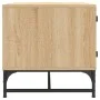 Mesa de centro con puertas de vidrio roble Sonoma 68,5x50x50 cm de , Mesas de centro - Ref: Foro24-836541, Precio: 47,92 €, D...