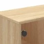 Mesa de centro con puertas de vidrio roble Sonoma 68,5x50x50 cm de , Mesas de centro - Ref: Foro24-836541, Precio: 47,92 €, D...